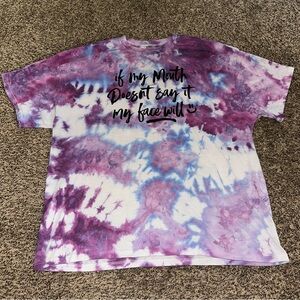 Funny “If my mouth doesn’t say it my face will” Gildan unisex Tie-Dye T-Shirt